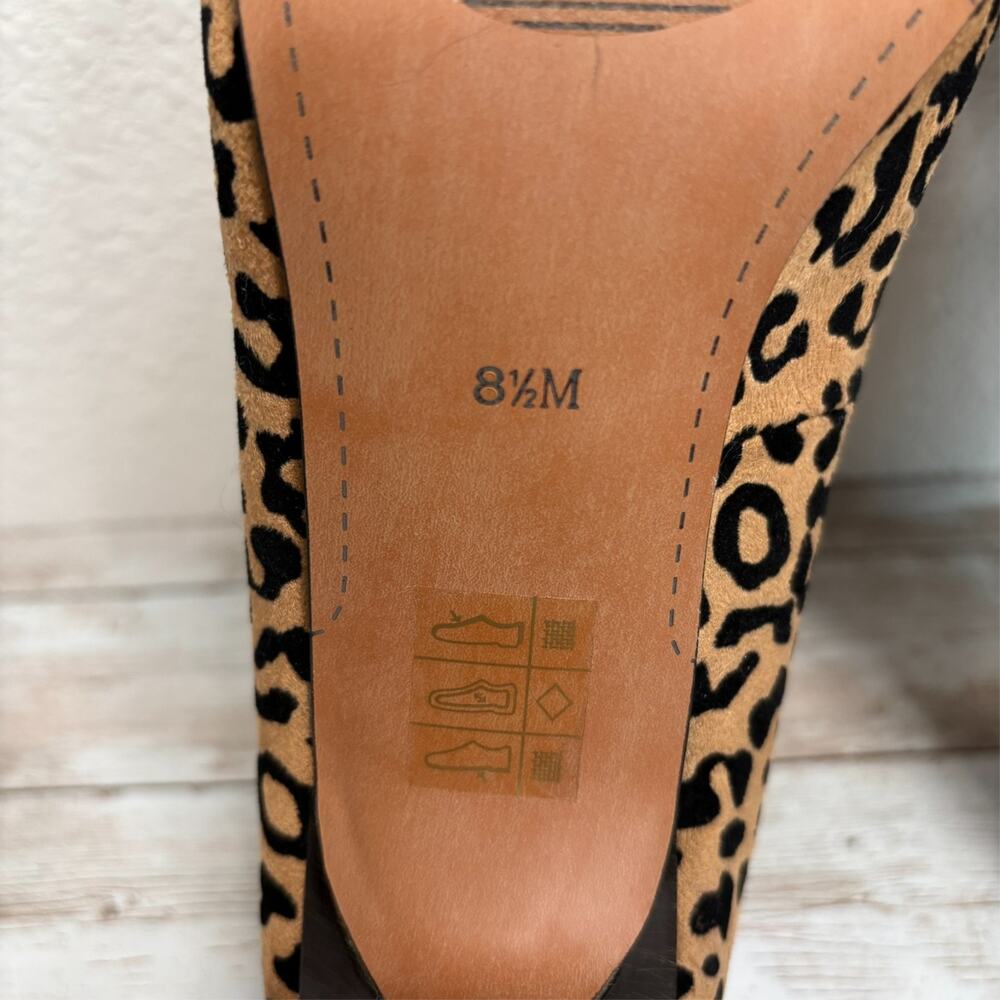 J RENEE Alipha Pumps 8.5 Cheetah Suede Pointed Toe Professional Classic Heels - Picture 11 of 12